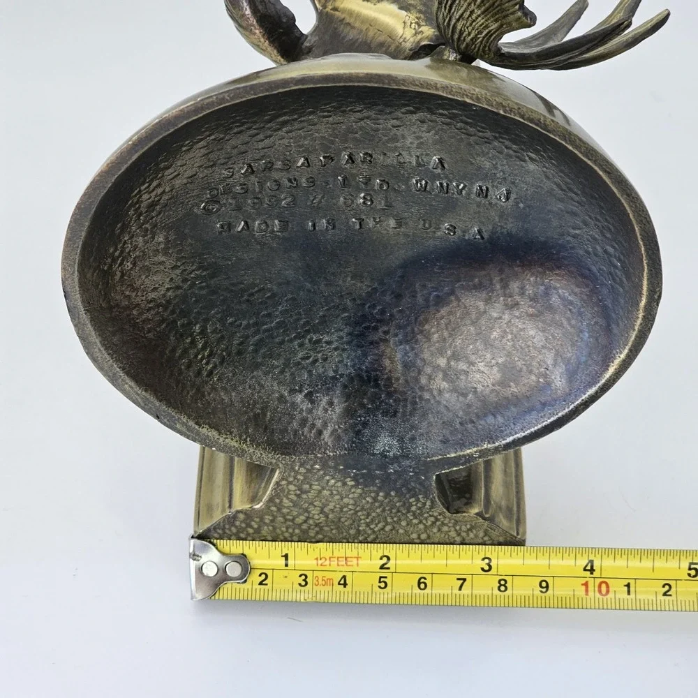 Bookend Frank Sarsaparilla Brass 1992 Moose & Globe Vintage Collectible Bookend